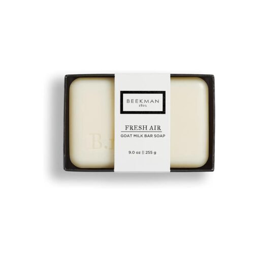 Goat Milk Body Soap Bar - 9 oz - Nourishes, Moisturizes & Hydrates - 100 % Vegetable Soap with Lactic Acid - Good for Sensitive Skin - Cruelty Free