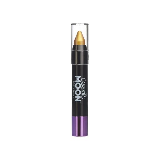 Metallic Face Paint Stick/Body Crayon makeup for the Face & Body - 0.12oz - Easily create metallic designs like a pro ! - Gold