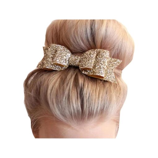 Missgrace Womens Satin Big Bow Hair Clip Barrette Accessory-Sequin Bow Clips