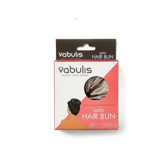 100 % Satin Hair Bun for Soft Comfortable Protects Your Ends & Helps Retain Moisture Easy to Style and Great for Military Ballet and Business ( 1 Large, Golden Blonde )