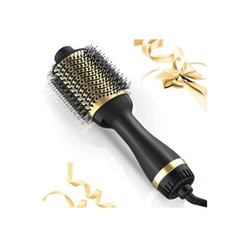 Hair Dryer Brush Blow Dryer Brush in One, One-Step Hair Dryer and Volumizer, Negative Ion Ceramic Brush Blow Dryer Styler, Hair Brush Dryer for 120 Volt USA outlets only ( Gold )