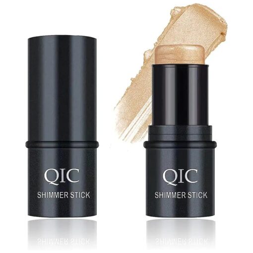 Go Ho Golden Highlighter Makeup Stick, Shimmer Cream Powde Waterproof Long-lasting Face Highlight Makeup for Daily Wear 3D Wonder Stick, # 03 Brighten Highlight Blush