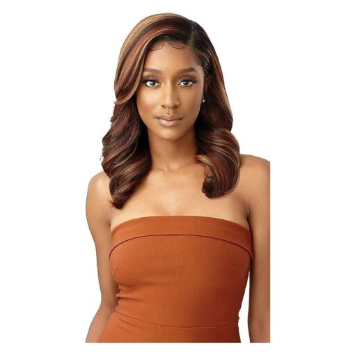 Outre Meltd Hairline Lace Front Wig HD Transparent Redesigned ComfortFit Ear Contour AMANDA ( DR4/GDNHNBL )