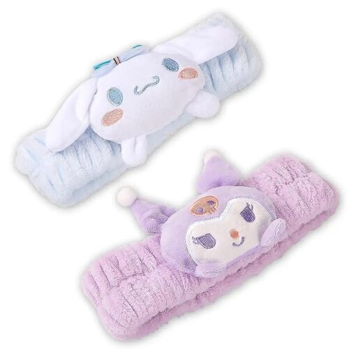 PERFECTSIGHT Kawaii Spa Headband for Washing Face, 2 Pack Cute Soft Fleece Headbands Makeup Headband Skincare Headbands Facial Headband Face Wash Headband Face Washing Headband for Woman Girls