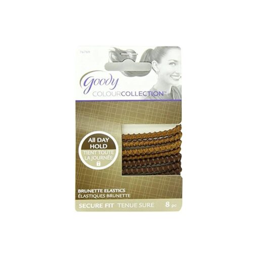 Goody Womens Colour Collection Sparkly Metallic Elastic SPH, Brunette 8CT