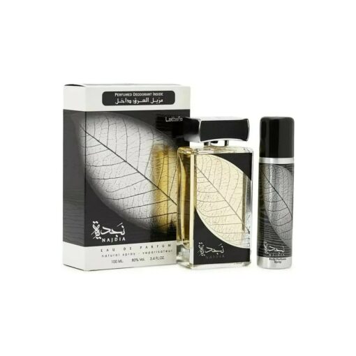 Lattafa Najdia 2 Piece Set for Men ( 3.4 Ounce Eau de Parfum Spray + 1.7 Ounce Deodorant Spray )