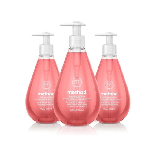 Method Gel Hand Soap, Pink Grapefruit, 12 oz, 3 pack, Packaging May Vary