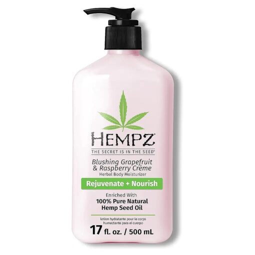 HEMPZ Body Lotion - Grapefruit & Raspberry Creme Daily Moisturizing Cream, Shea Butter Body Moisturizer - Skin Care Products, Hemp Seed Oil - Large