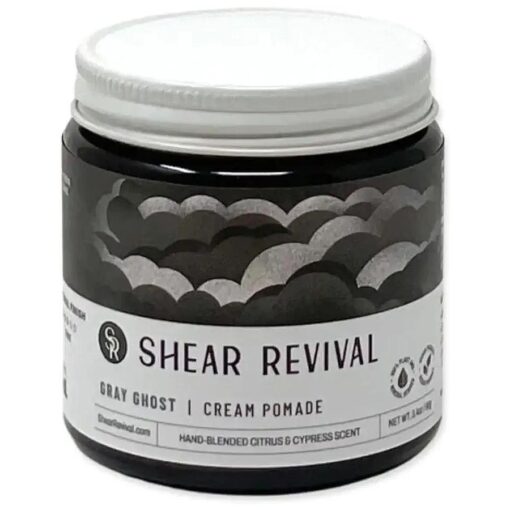 Shear Revival Gray Ghost | Matte Finish Molding Hair Wax Paste For Men Styling Cream with Strong Hold & Medium Shine with Sunflower Oil, Rice Bran Wax, Aloe Leaf Juice Notes of Citrus & Cypress 3.4oz