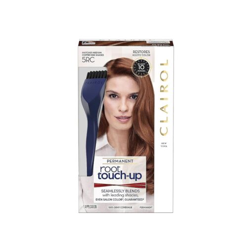 Root Touch-Up by Nice'n Easy Permanent Hair Dye, 5RC Medium Copper Red Hair Color, Pack of 1