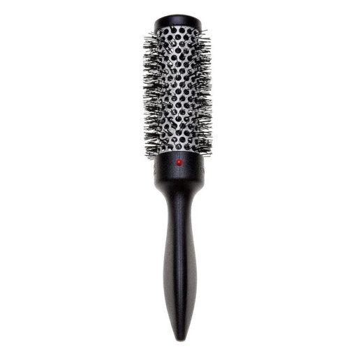 Denman ( Small ) Thermo Ceramic Hourglass Hot Curl Brush - Hair Curling Brush for Blow-Drying, Straightening, Defined Curls, Volume & Root-Lift - Gray