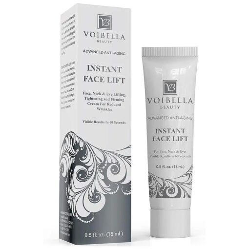 Instant Face Lift Cream - Best Eye, Neck, Face Tightening, Lifting & Firming Serum To Smooth Appearance, Hide Loose Sagging Skin, Puffiness, Fine Lines & Wrinkles Within Mins ( Peptides & Stem Cells )