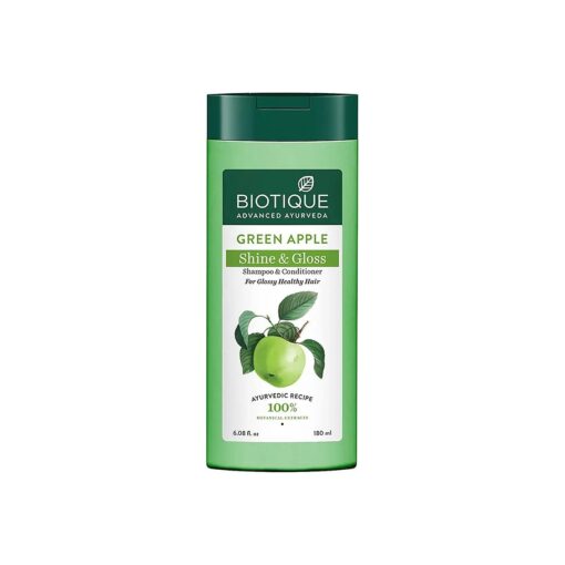 Biotique Bio Green Apple Fresh Daily Purifying Shampoo and Conditioner for Oily Scalp and Hair, 180ml