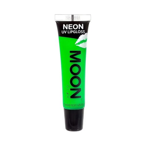 Moon Glow - Blacklight Neon Lip Gloss - 15ml Green Apple- Scented and glows brightly under UV/Blacklight !