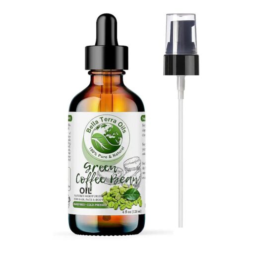 Bella Terra Oils - Green Coffee Bean Oil 4oz - Unveiling the Nutritional Treasure of Coffee Seed Oil, Ideal for Skin Hydration and Vitality