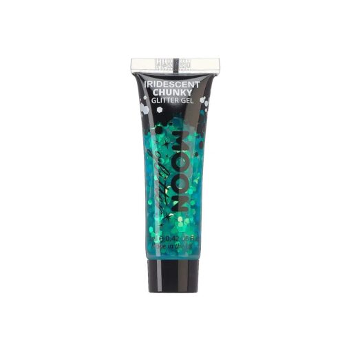 Iridescent Chunky Face & Body Glitter Gel by Moon Glitter - 12ml - Green - Glitter Face Paint