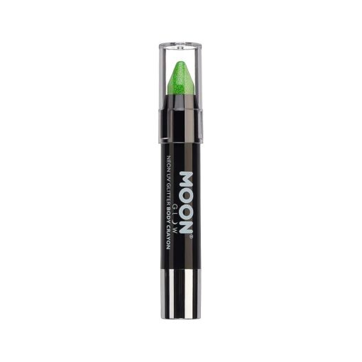 Moon Glow - Neon Uv Glitter Body Crayons, Green, 3.5g Single