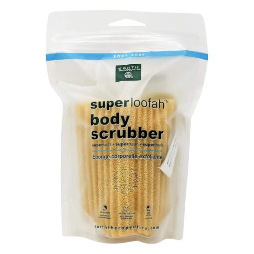 Earth Therapeutics Loofah, Super, Body Scrubber, Green