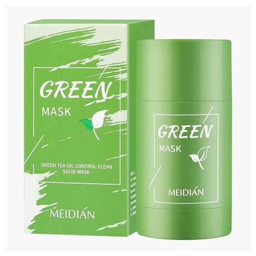 Green Cleansing Tea Clay Stick For Face, Green Tea Mask, Poreless Deep Cleanse Mask Stick, Acne Face Mask, Blackhead Remover, Works For All Skins But Sensitive, Purifying Cleansing Mask For Blackheads