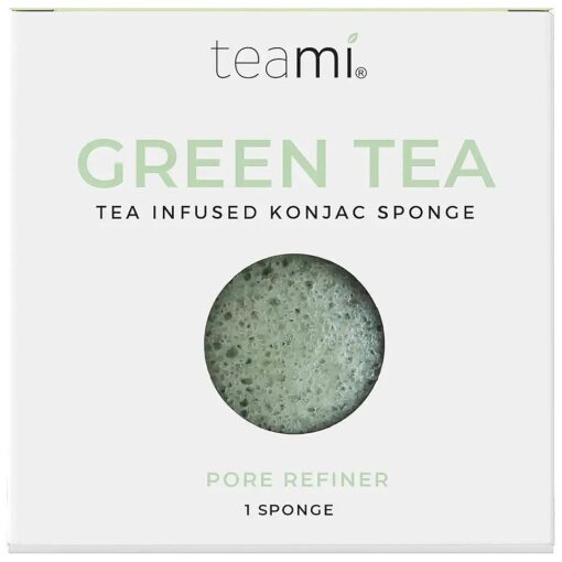 Teami Exfoliating Konjac Facial Sponge - Cleansing Pore Refining Face Sponges ( Green Tea )