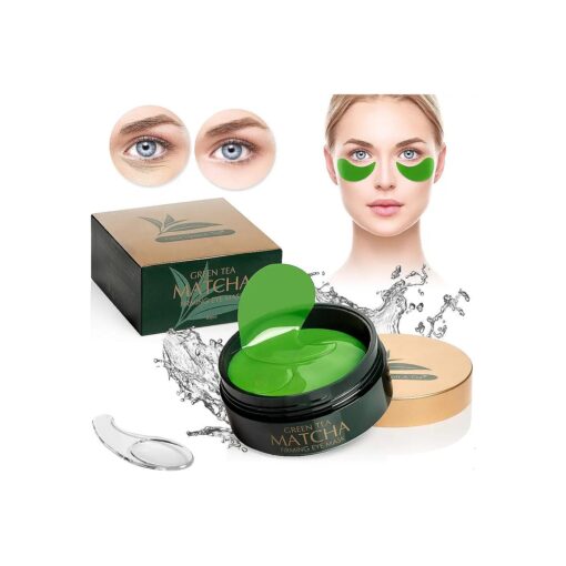 Green Tea Matcha Firming Eye Mask, 30 Pairs Collagen Patches For Fine Lines, Wrinkles, Under Eye Bags & Puffy Eyes Treatment, Face Gel Pads That Reduce The Signs Of Aging