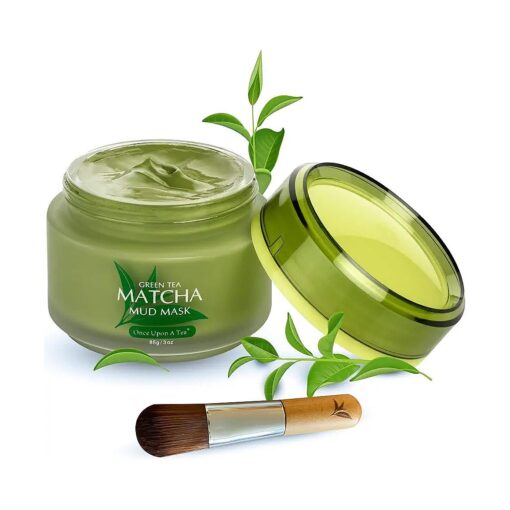 Green Tea Matcha Facial Mud Mask, Removes Blackheads, Reduces Wrinkles, Nourishing, Moisturizing, Improves Overall Complexion, Best Antioxidant, Younger Looking Skin, All Skin Face Types