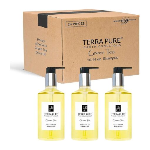 Terra Pure Green Tea Shampoo, 10.14 oz, With Organic Honey And Aloe Vera ( Case of 24 )