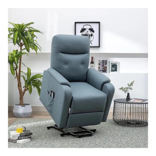 Massage Recliner Chair Electric Power Lift Chairs with Side Pocket, Adjustable Massage and Heating Function for Adults and Seniors, Squirrel Grey