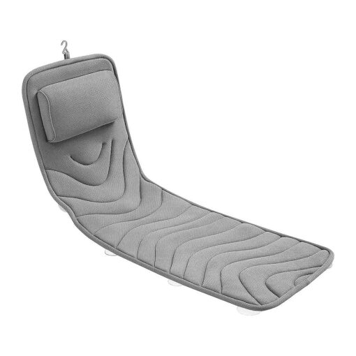 Full Body Bath Pillow for Bathtub, Upgraded Non-Slip Bath Cushion for Tub, Spa Bathtub Pillow Mattress for Head Neck Shoulder and Back Rest Support, Hot Tub Accessories-50 x 15", Grey