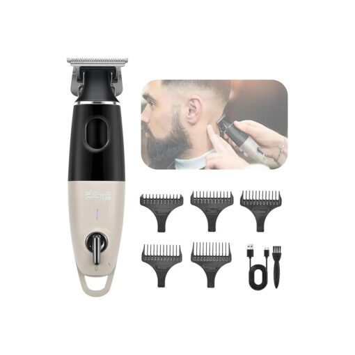 DSP Hair Trimmer for Men Zero Gapped Trimmer Shape Up Clipper for Men Cordless Hair Edger Professional T Blade, Rechargeable ( Grey )