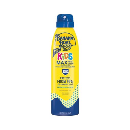 Kids Max Protect & Play Sunscreen Spray SPF 100, 6oz | Sunscreen for Kids, Childrens Sunscreen, Kids Sunblock Spray, High SPF Sunscreen, SPF 100 Sunscreen Spray, 6oz