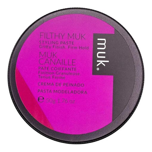 MUK, Haircare Filthy Gritty Finish Styling Paste, Hair Product, Hair Paste For Men, Firm Hold, Gritty Finish, Medium Shine - 1.7oz