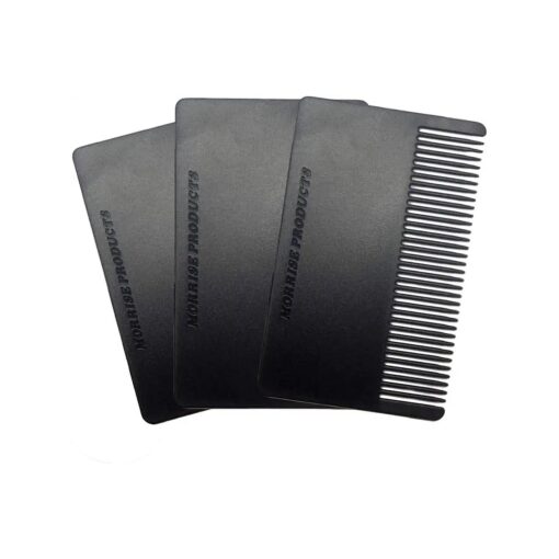 3 Pack Wallet Comb Hair, Beard, Mustache Anti Static Comb | Pocket/Credit Card Size Grooming Kit | Durable, Light Weight Plastic Great For On The Go Brushing, Detangling, Styling Hair