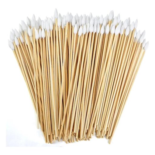 500/1000PCS Gun Cleaning Swabs - 6 Inch Bamboo Handled Pistol Cleaning Swabs - Highly Absorbent, Lint Free Gun Cleaning Supplies Swabs for Precision Cleaning, Applying