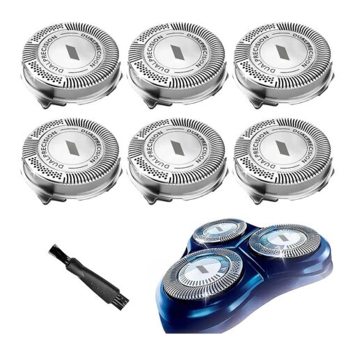 HQ8 Replacement Heads for Philips Norelco Aquatec Replacement Heads for Norelco Aquatec Shavers Razor Replacement Blades for PT720 PT730 AT880 At830 AT810 AT815, OEM Upgraded HQ8 Blades,6Pack & Brush