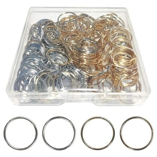 200 PCS Hair Braid Rings Hair Hoops Braid Hair Clip Accessories for Women and Girls Dreadlocks, 2 Color ( Gold and Sliver )