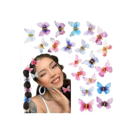 20PCS Butterfly Clips, Butterfly Hair Clips, Small Hair Clips, Y2K Accessories, Hair Clips for Thick Hair, Cute Hair Clips, Butterflies, Hair Glitter, Butterfly Clips for Hair, Kawaii Hair Accessories