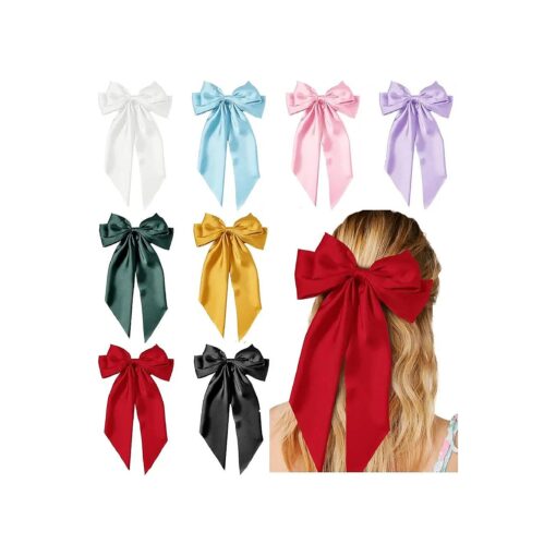 Hair Bows for Women Girls Hair Ribbon Bow Hair Clips with Long Tails Vintage Hair Accessories for Women