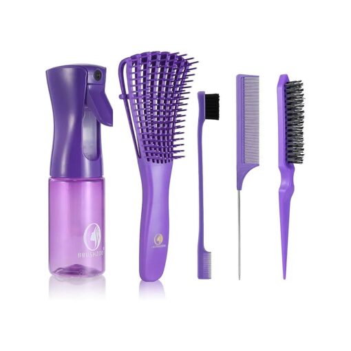 Hair Brush Set, Hair Brushes for Women Men kid, Detangler Brush for Wet Dry Curly Hair Detangling, Hair Combs for Parting Styling, Hairbrush for Thick Fine Thin Hair Care