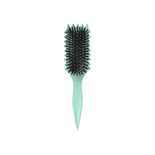 Curl Defining Brush, Newest Boar Bristle Hair Brush Styling Brush, Curly Hair Brush, Curl Define Styling Brush, Shaping & Defining Curls for Women ( Green 1PCS )