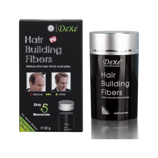 Hair Building Fibers Color Powder Instantly Thicken Thinning Hair for Men and Women ( Medium Brown )