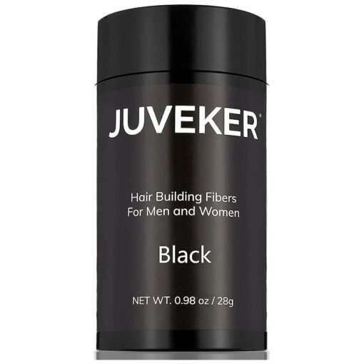 Hair Building Fibers Instantly Conceal Thinning Hair and Bald Spots for Men & Women ( Large 28 Grams Bottle ) - Undetectable, Washes Away, For All Hair Types, No Animal Byproducts ( Black )