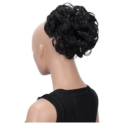 CAISHA Bun Hairpiece Ponytail Topknot Hepburn-Bun Scrunchie Updo Black-Brown HK102