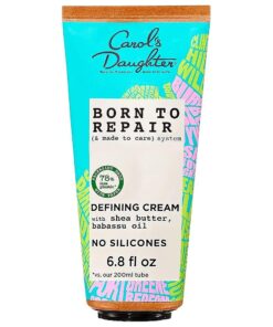 Carol 's Daughter Born To Repair Leave In Hair Cream, Moisturizing, Curl Defining and Anti Frizz Hair Care for Curly Hair with Shea Butter, 6.8 Fl Oz