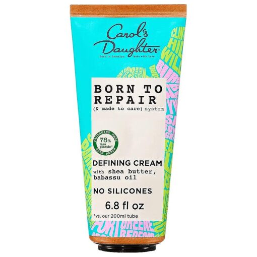 Carol 's Daughter Born To Repair Leave In Hair Cream, Moisturizing, Curl Defining and Anti Frizz Hair Care for Curly Hair with Shea Butter, 6.8 Fl Oz