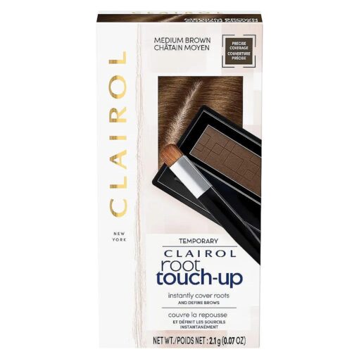 Clairol Root Touch-Up Temporary Concealing Powder, Medium Brown Hair Color, 0.07 Ounce ( Pack of 1 )