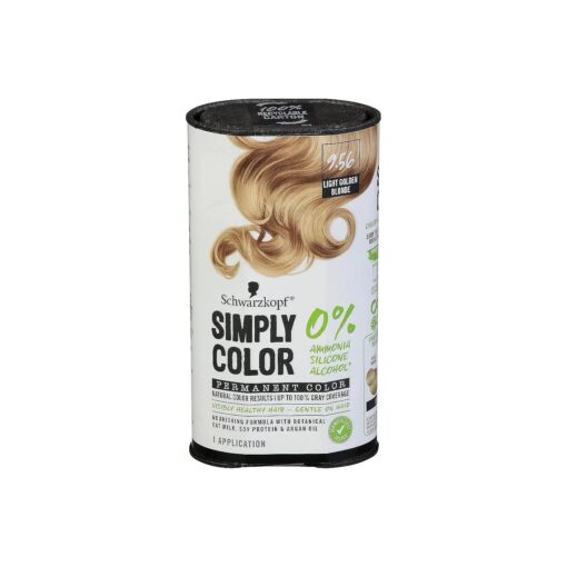 Simply Color Hair Color 9.56 Light Golden Blonde, 1 Application - Permanent Hair Dye for Healthy Looking Hair without Ammonia or Silicone, Dermatologist Tested, No PPD & PTD