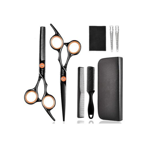 Hair Cutting Scissors Thinning Shears Kit, Fcysy Professional Hair Scissors Set Hair Shears Blending Scissor Kit, Barber Shears Haircut Scissors Salon Trimming Scissors for Hair for Women Men Pet