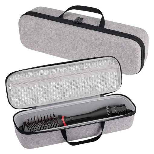 Revlon Hair Dryer Brush Case, Gray, 15.5in x 4.3in x 3.5in, Lightweight, Compact, Portable