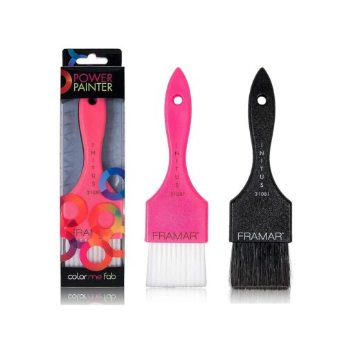 Framar Power Painter Hair Dye Brush - Hair Coloring Brush, Hair Dying Brush to Apply Hair Color, Blending Hair Color Brush Set, Balayage Tools, Dye Application Brush to Paint Hair, Tint Brush - 2 Pk